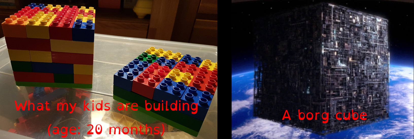 Lego vs Borg cube
